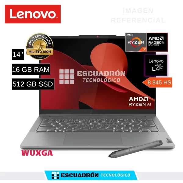 LAPTOP LENOVO IDEAPAD 5 / AMD RYZEN 7 8854 HS/ 16 GB RAM DDR5 / 512 GB SSD / 14'' WUXGA