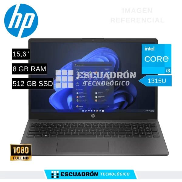 LAPTOP HP INTEL CORE I3 1315U / 8 GB DDR4 / 512 SSD / 15,6'' FHD
