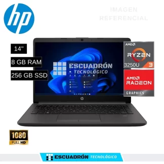 LAPTOP HP 249 G9 / AMD RYZEN 3 3250U / 8 GB DDR4 / 256 GB SSD / 14'' FHD